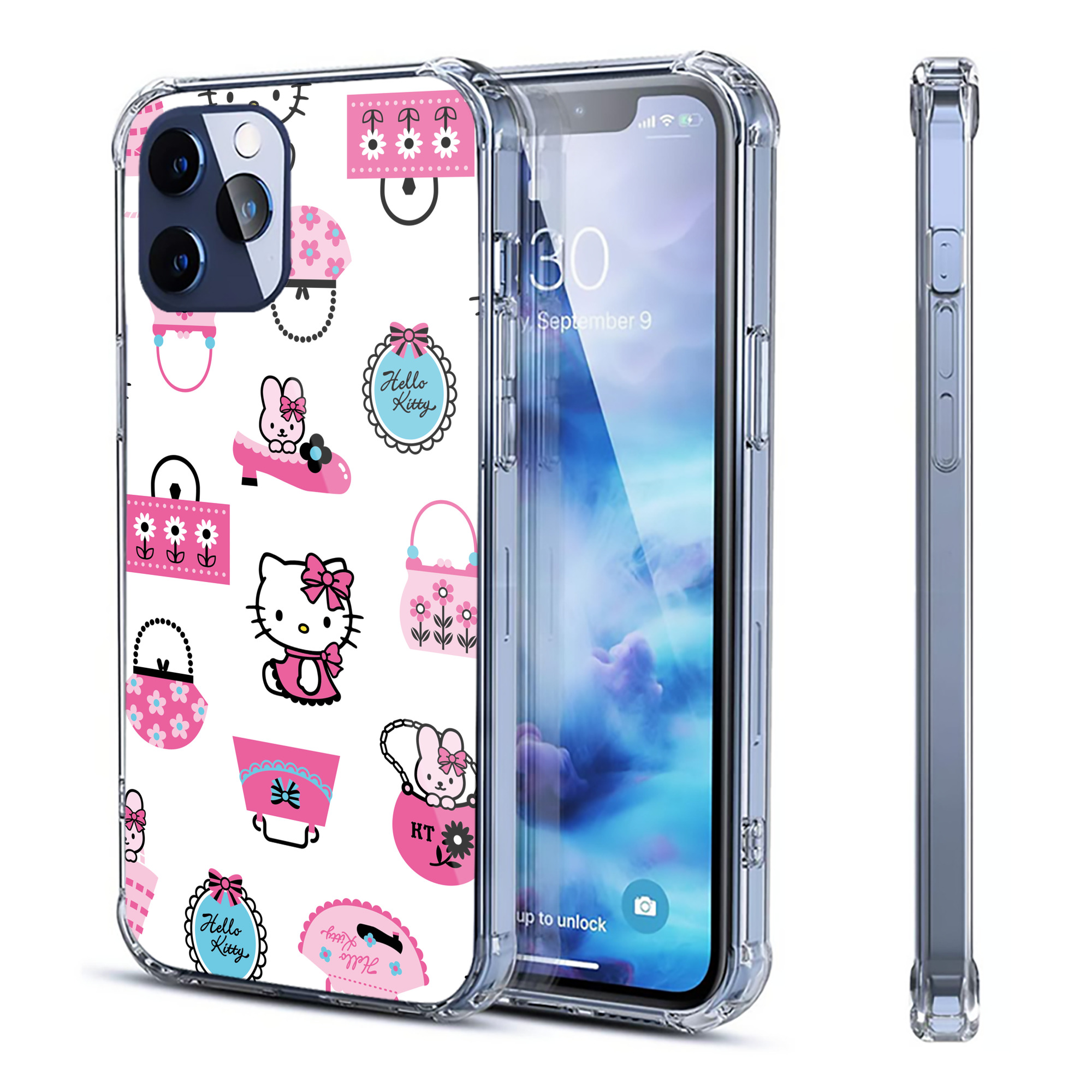（画像用） Hello Kitty ハローキティ 【iPhone 12シリーズ対応】透明スマホケース（クリアソフトケース）